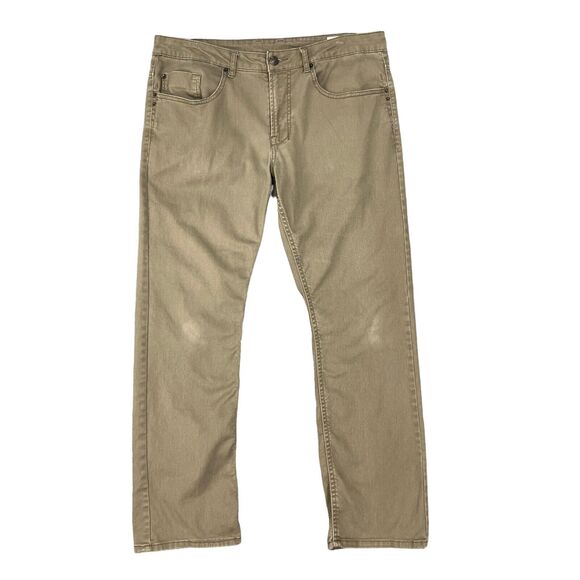Buffalo David Bitton Jeans Mens 34 Brown Sam-X Slim Straight Leg Stretch Cotton - Picture 1 of 11